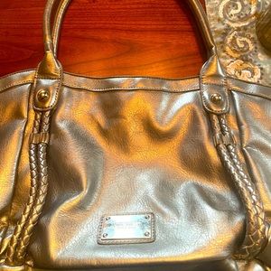 Grey/silver Nine West purse